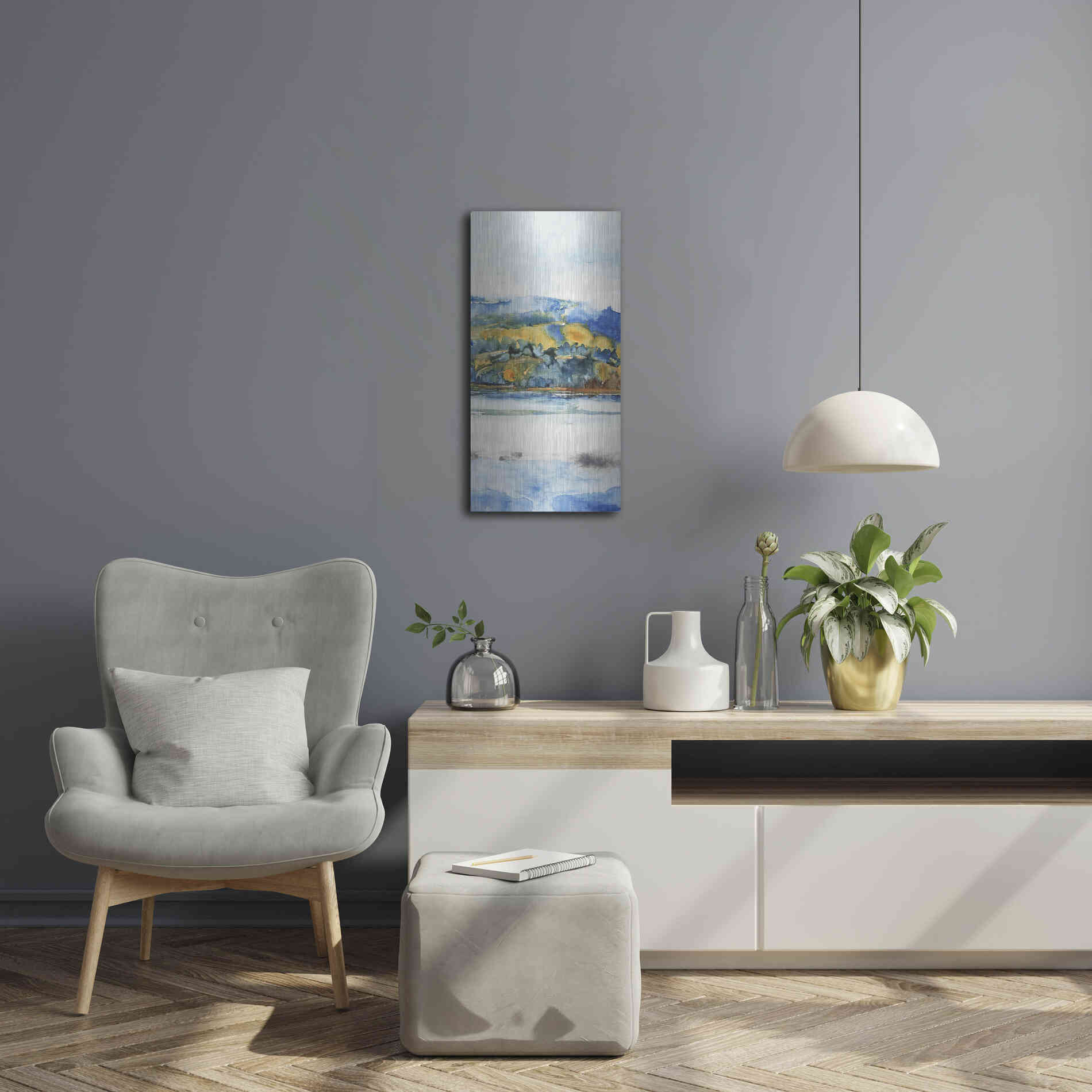 Luxe Metal Art 'Island Mist II' by Tim O'Toole Metal Wall Art,12x24