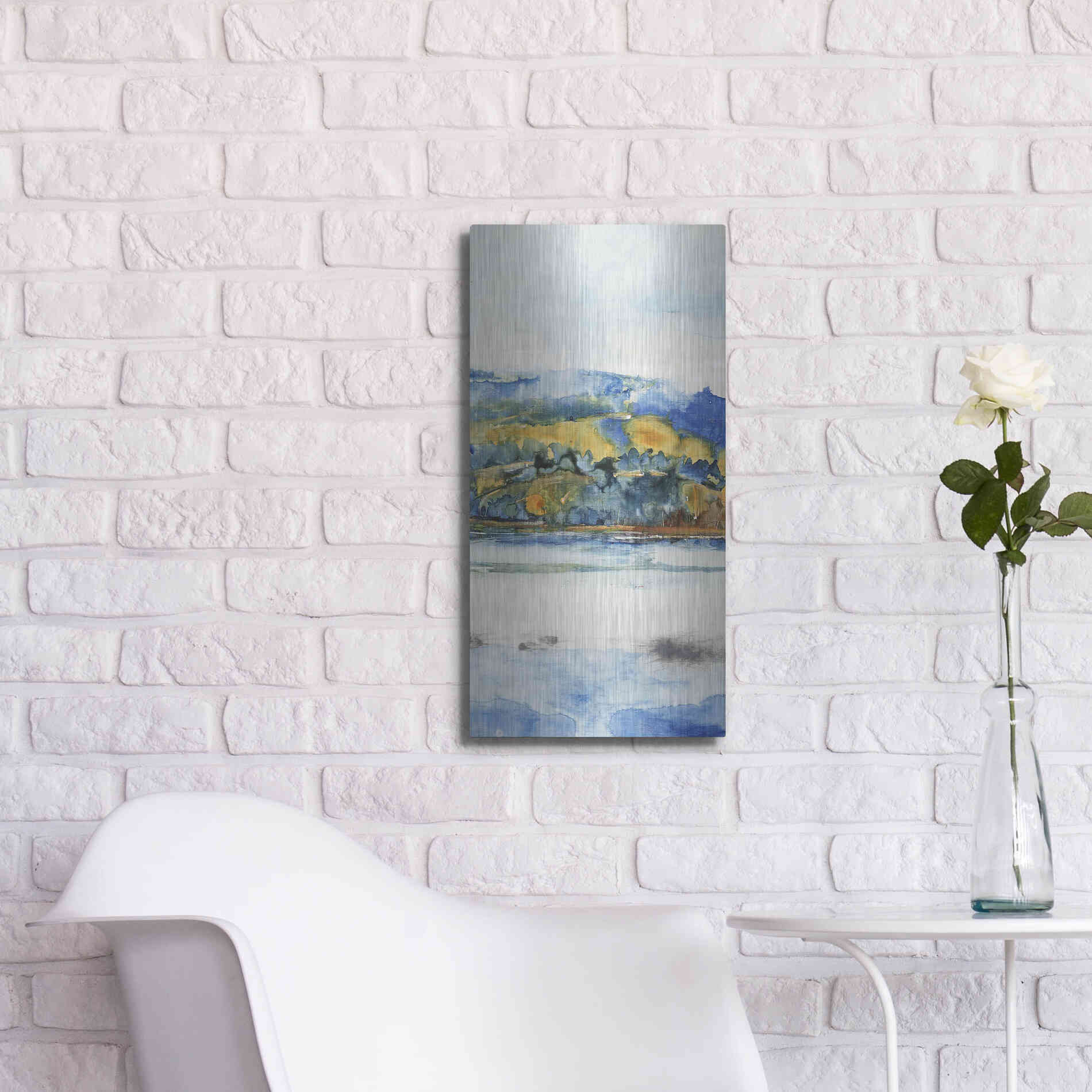 Luxe Metal Art 'Island Mist II' by Tim O'Toole Metal Wall Art,12x24