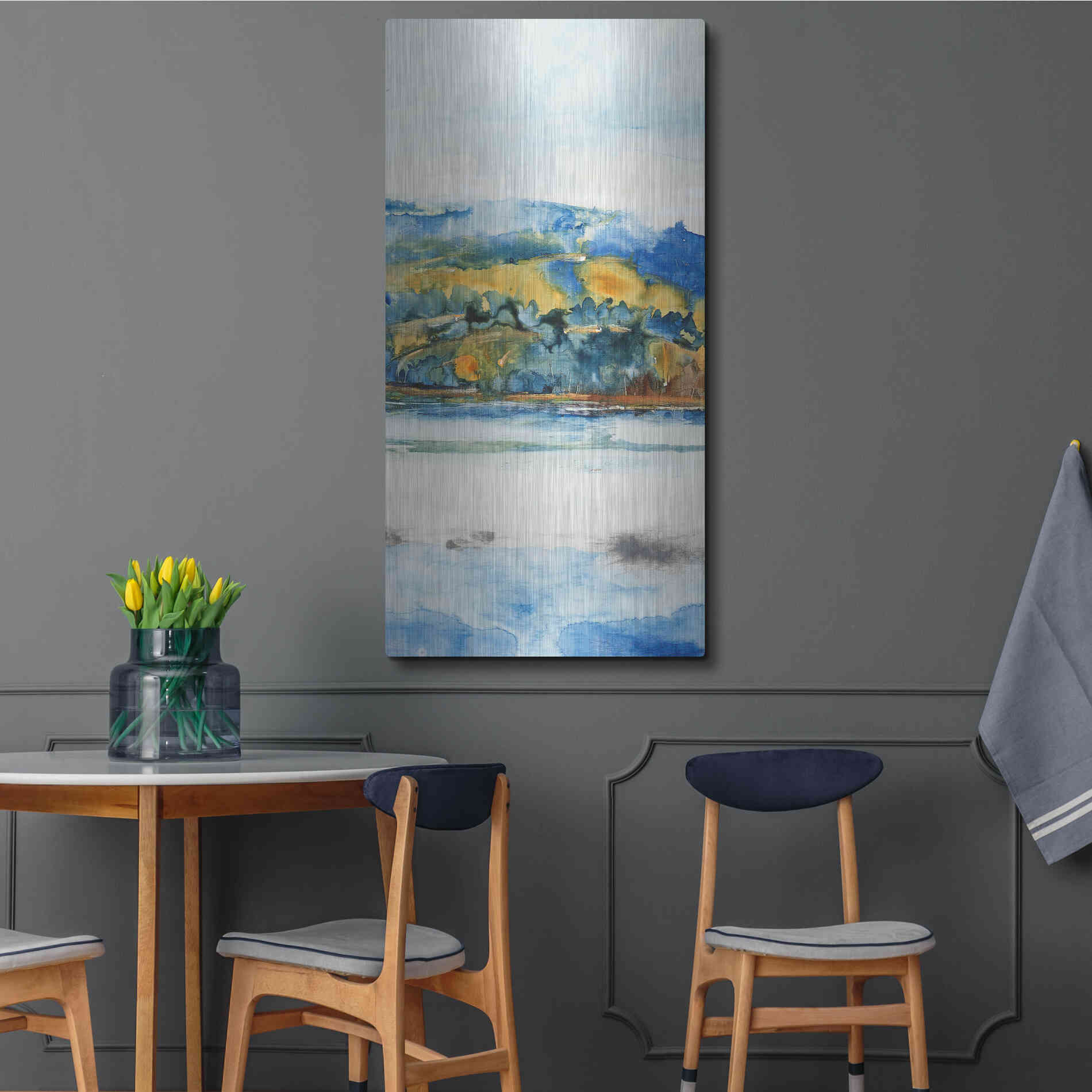 Luxe Metal Art 'Island Mist II' by Tim O'Toole Metal Wall Art,24x48