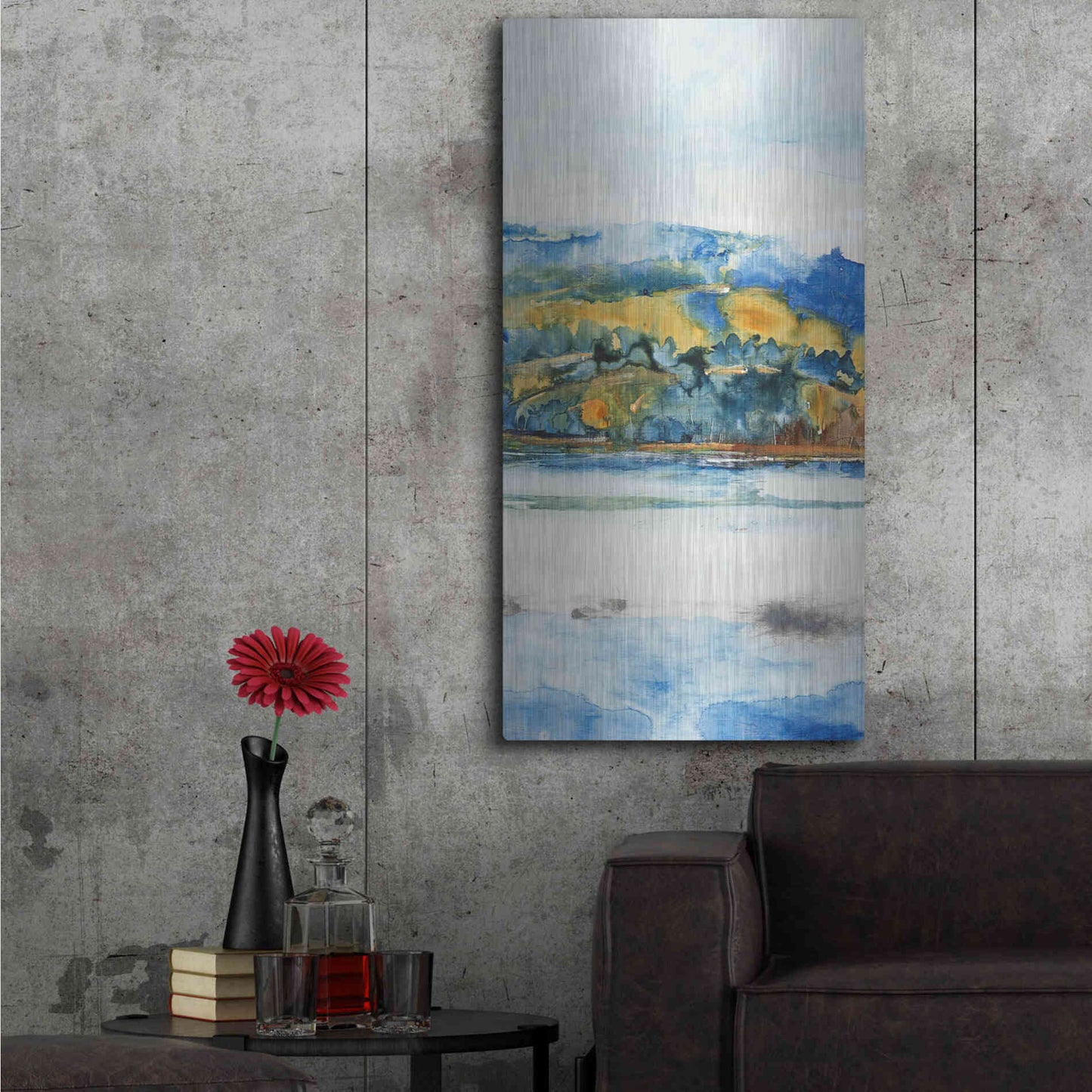 Luxe Metal Art 'Island Mist II' by Tim O'Toole Metal Wall Art,24x48