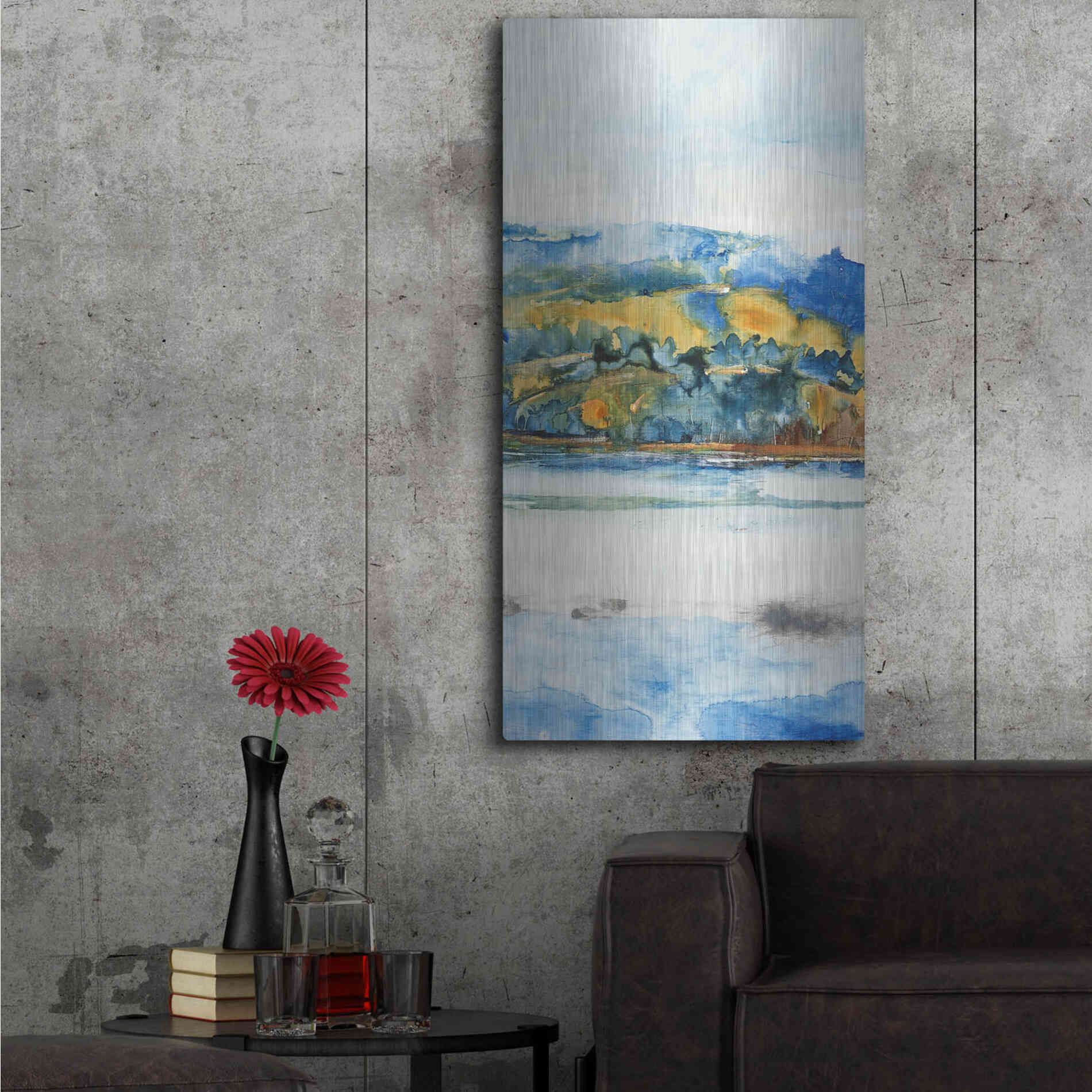Luxe Metal Art 'Island Mist II' by Tim O'Toole Metal Wall Art,24x48