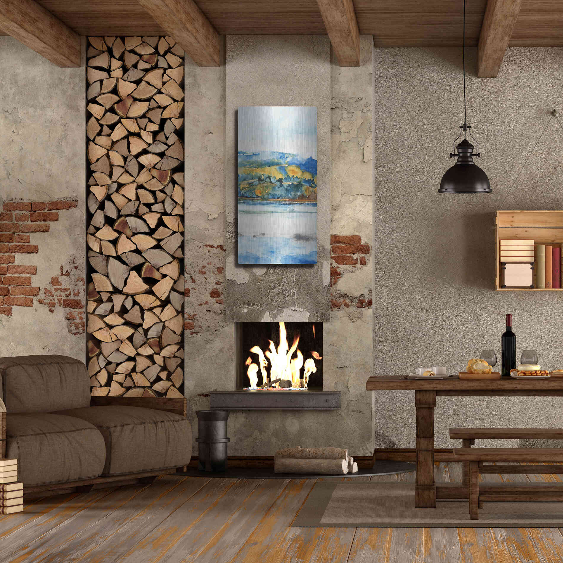 Luxe Metal Art 'Island Mist II' by Tim O'Toole Metal Wall Art,24x48