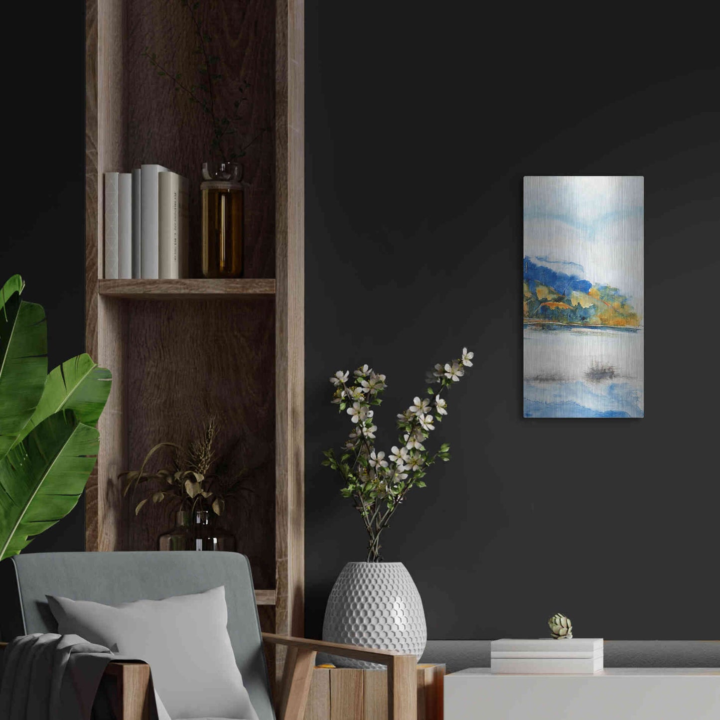 Luxe Metal Art 'Island Mist III' by Tim O'Toole Metal Wall Art,12x24