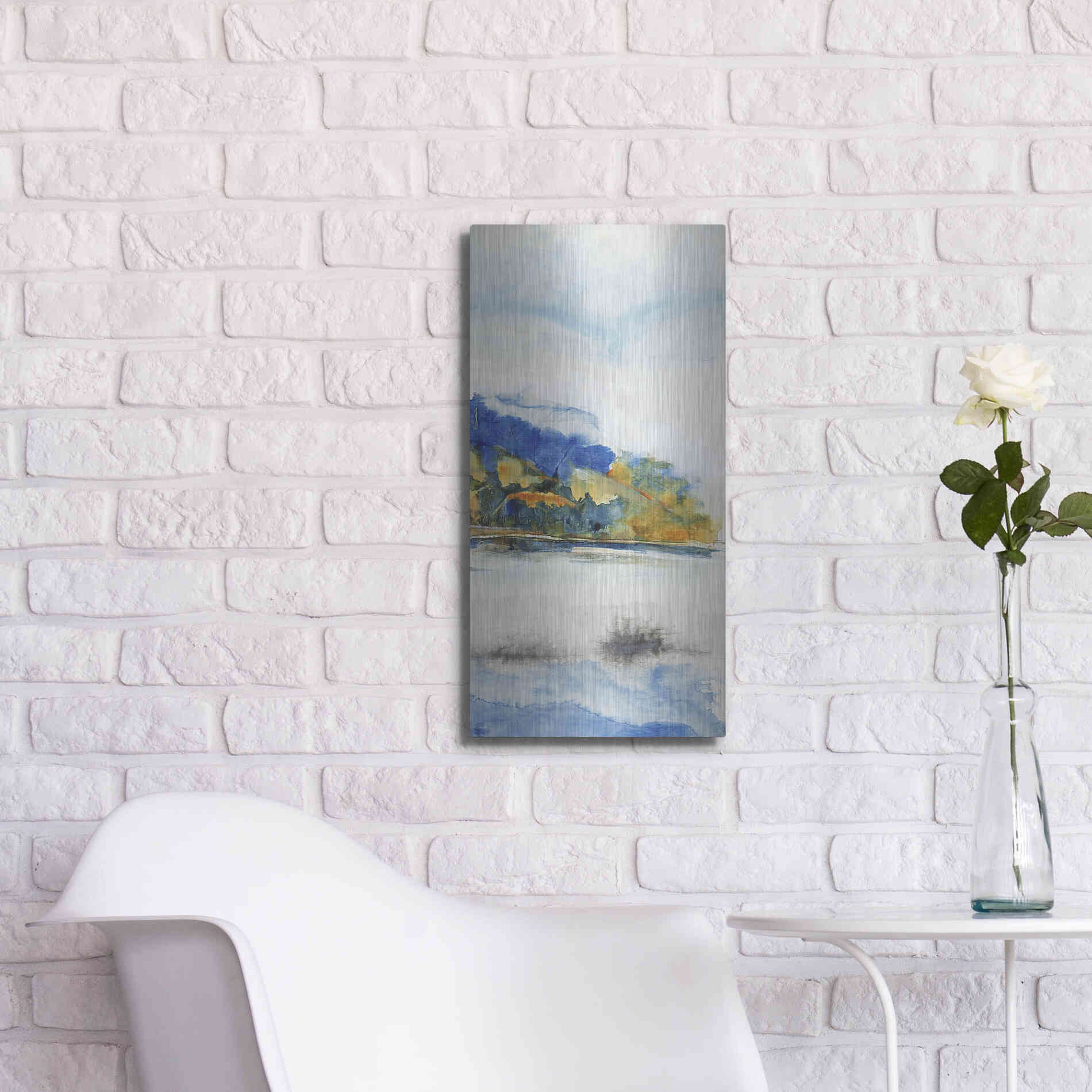 Luxe Metal Art 'Island Mist III' by Tim O'Toole Metal Wall Art,12x24