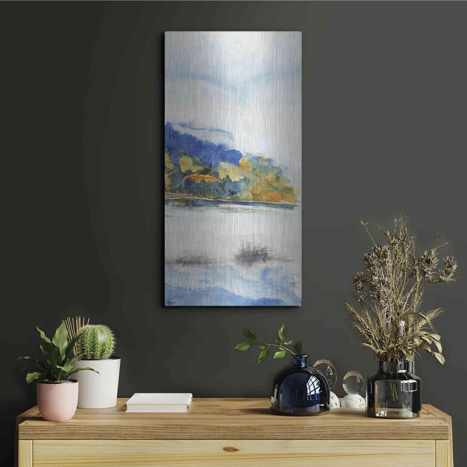 Luxe Metal Art 'Island Mist III' by Tim O'Toole Metal Wall Art,12x24