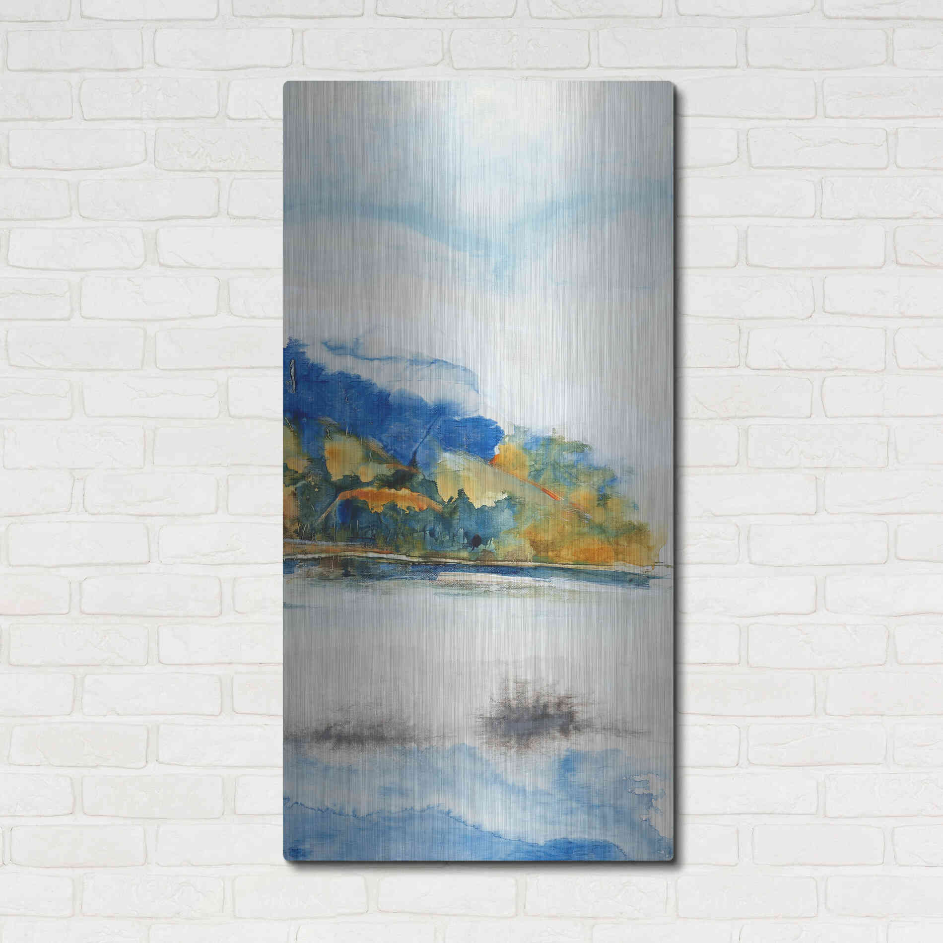 Luxe Metal Art 'Island Mist III' by Tim O'Toole Metal Wall Art,24x48