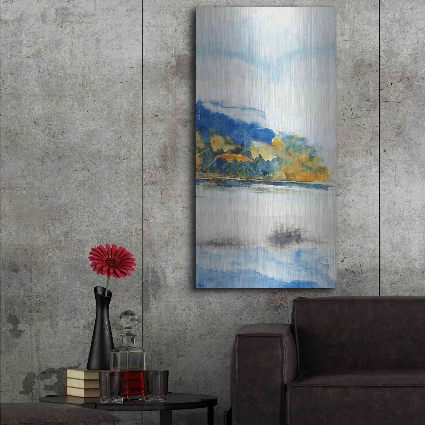 Luxe Metal Art 'Island Mist III' by Tim O'Toole Metal Wall Art,24x48