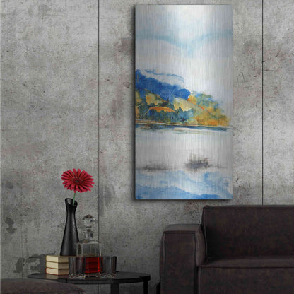 Luxe Metal Art 'Island Mist III' by Tim O'Toole Metal Wall Art,24x48