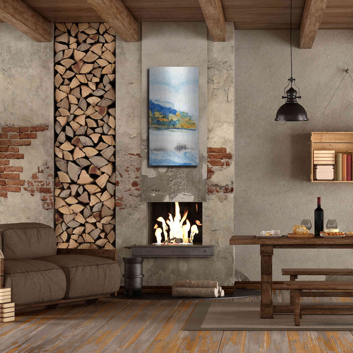 Luxe Metal Art 'Island Mist III' by Tim O'Toole Metal Wall Art,24x48