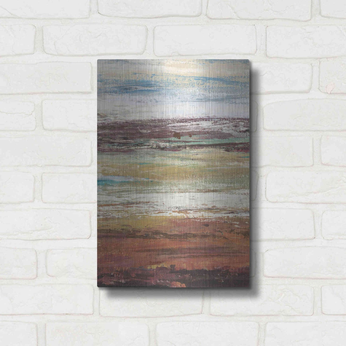 Luxe Metal Art 'Plum Vista I' by Tim O'Toole Metal Wall Art,12x16