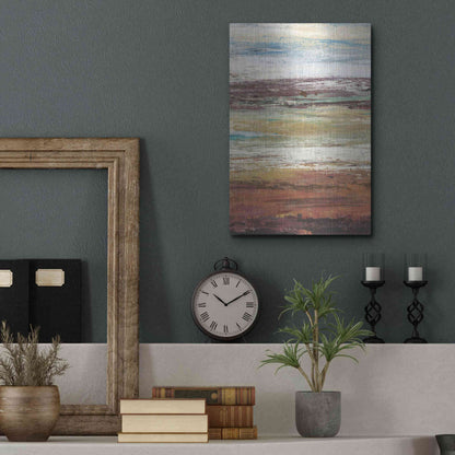 Luxe Metal Art 'Plum Vista I' by Tim O'Toole Metal Wall Art,12x16