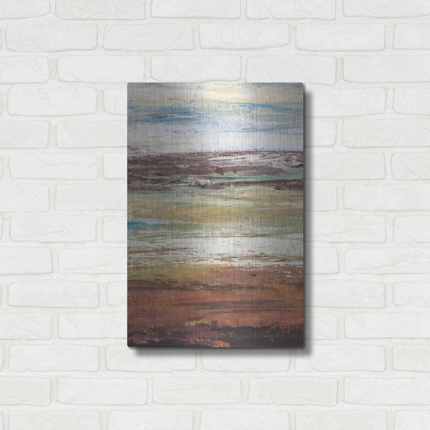 Luxe Metal Art 'Plum Vista I' by Tim O'Toole Metal Wall Art,16x24