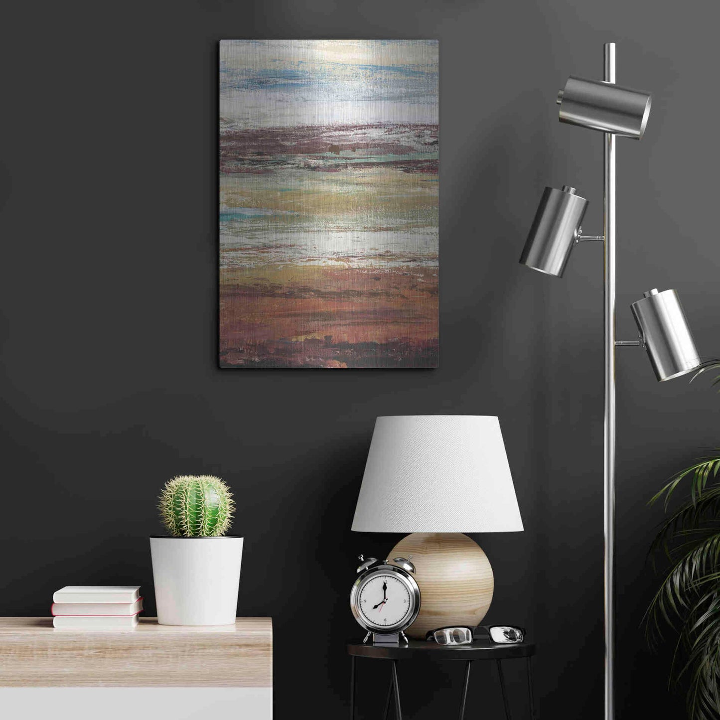 Luxe Metal Art 'Plum Vista I' by Tim O'Toole Metal Wall Art,16x24