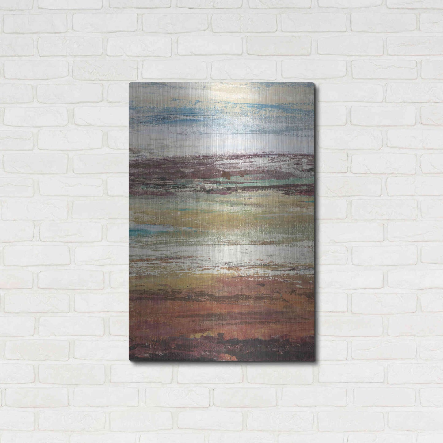 Luxe Metal Art 'Plum Vista I' by Tim O'Toole Metal Wall Art,24x36