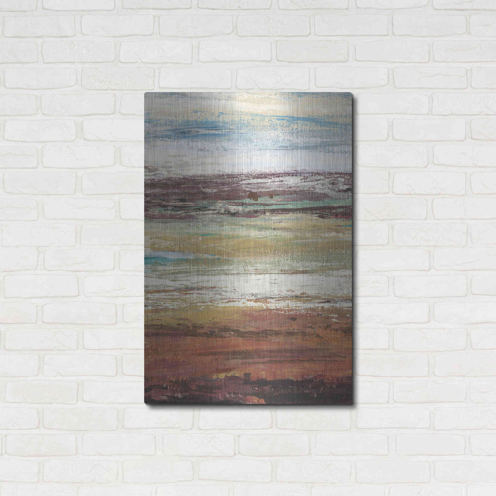 Luxe Metal Art 'Plum Vista I' by Tim O'Toole Metal Wall Art,24x36