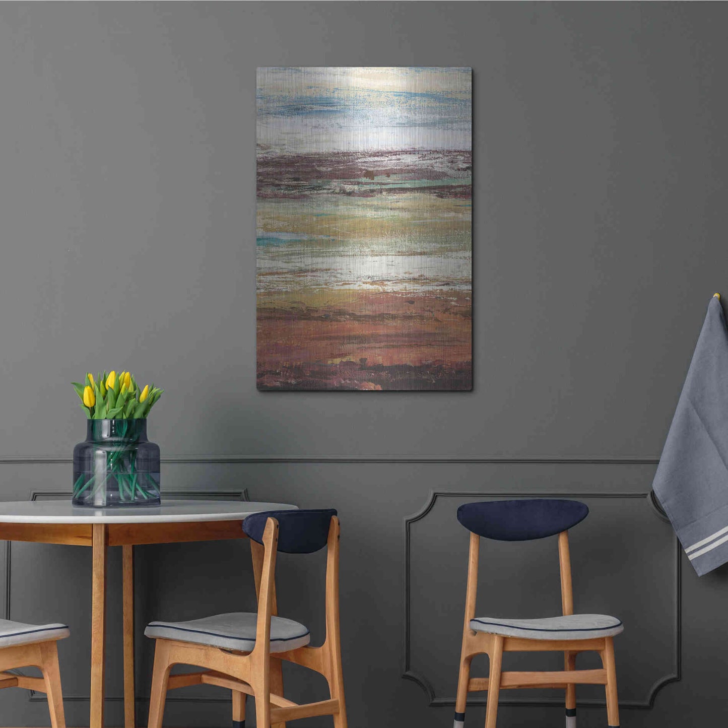 Luxe Metal Art 'Plum Vista I' by Tim O'Toole Metal Wall Art,24x36