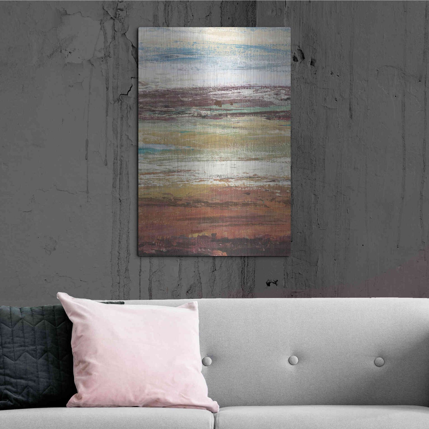 Luxe Metal Art 'Plum Vista I' by Tim O'Toole Metal Wall Art,24x36