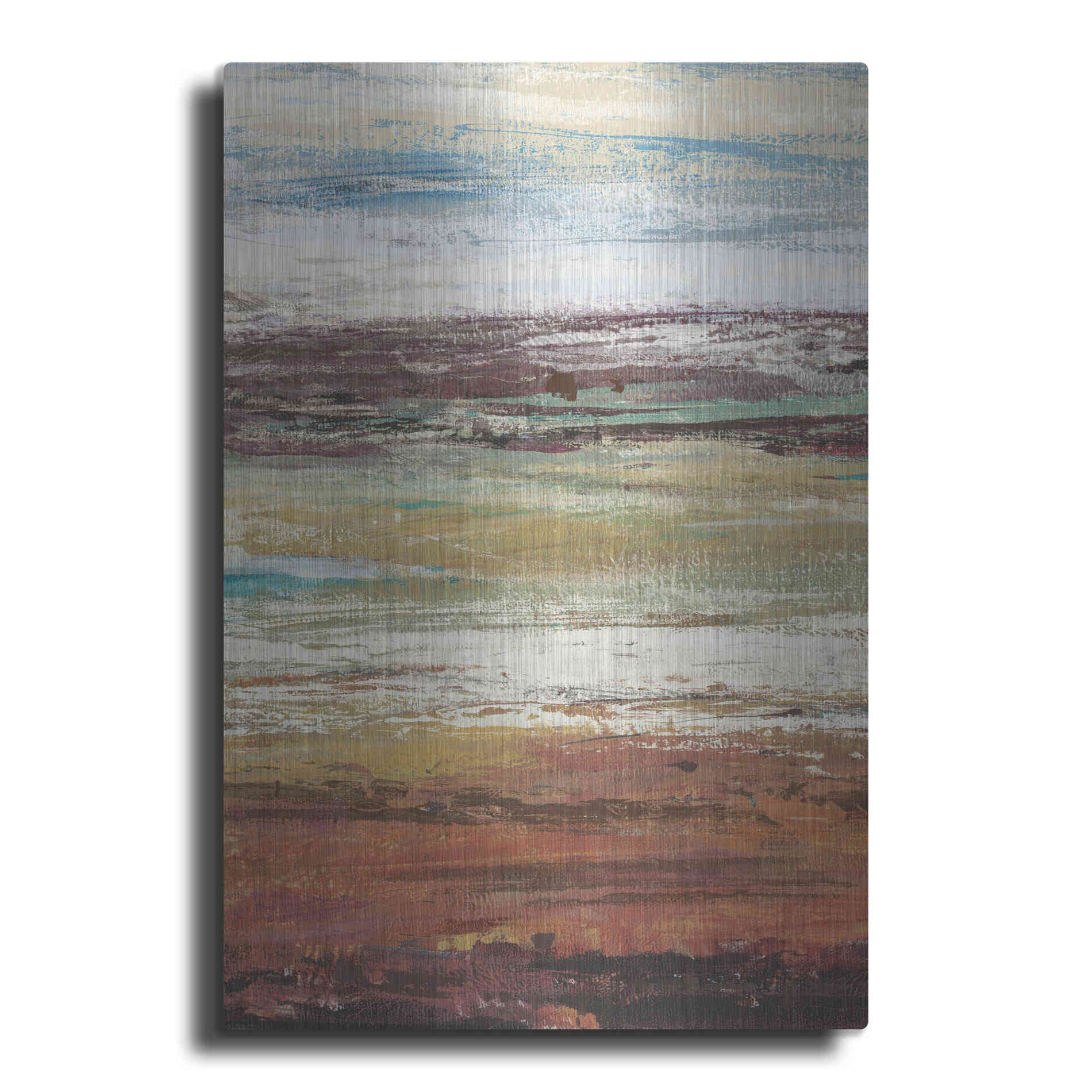 Luxe Metal Art 'Plum Vista I' by Tim O'Toole Metal Wall Art