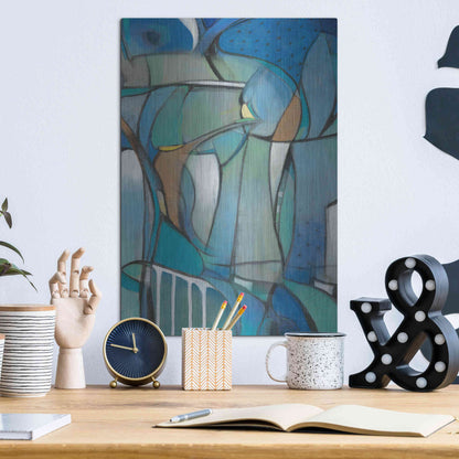 Luxe Metal Art 'Rose Bud I' by Tim O'Toole Metal Wall Art,12x16