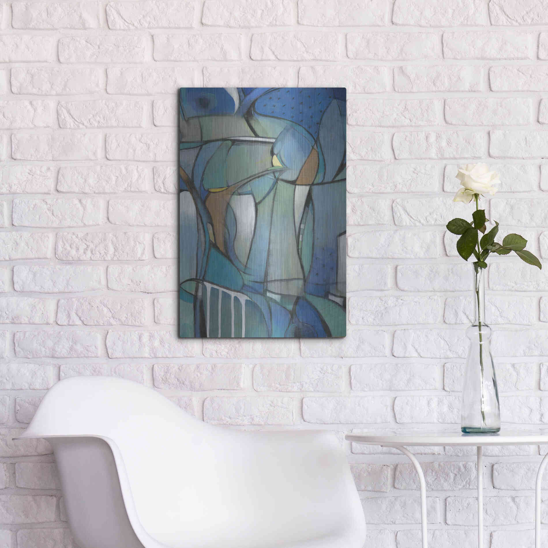 Luxe Metal Art 'Rose Bud I' by Tim O'Toole Metal Wall Art,16x24