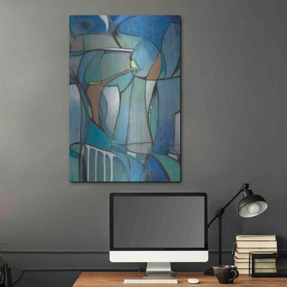 Luxe Metal Art 'Rose Bud I' by Tim O'Toole Metal Wall Art,24x36