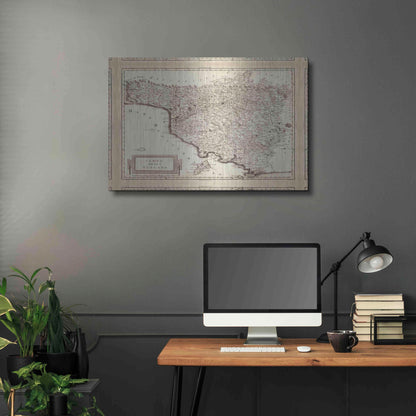 Luxe Metal Art 'Antique Map of Tuscany' by Unknown Metal Wall Art,36x24