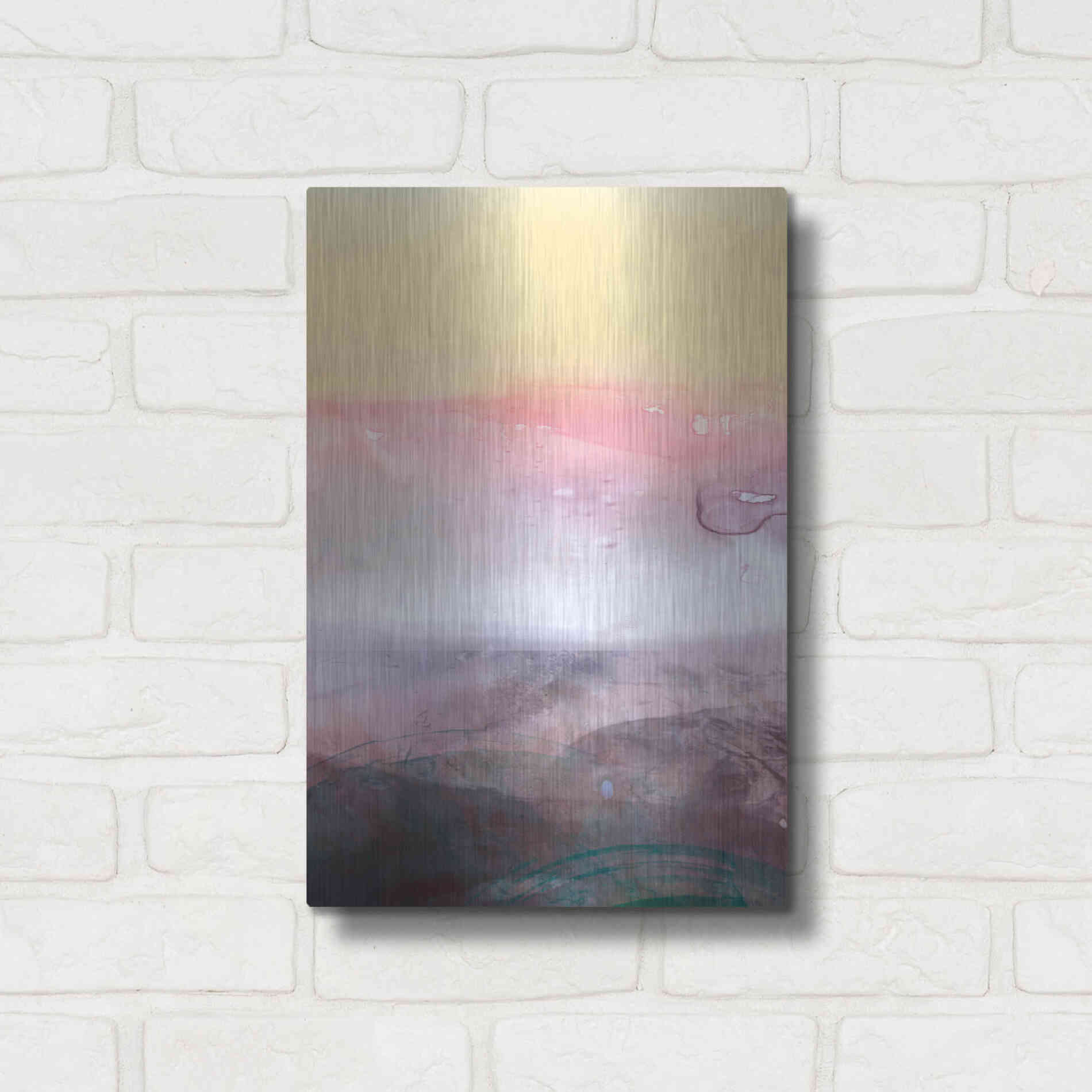 Luxe Metal Art 'Amethyst Vista I' by Victoria Borges Metal Wall Art,12x16