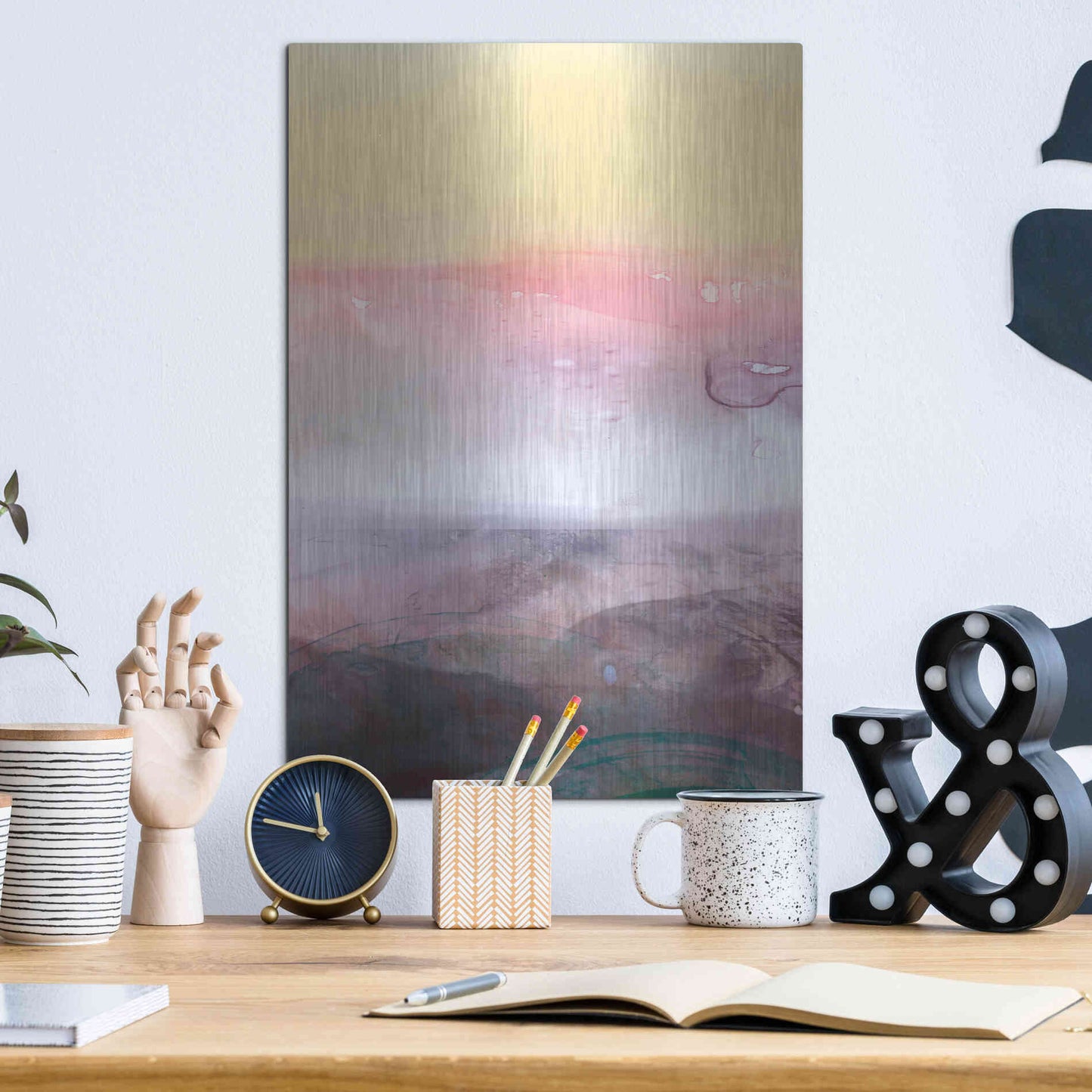 Luxe Metal Art 'Amethyst Vista I' by Victoria Borges Metal Wall Art,12x16