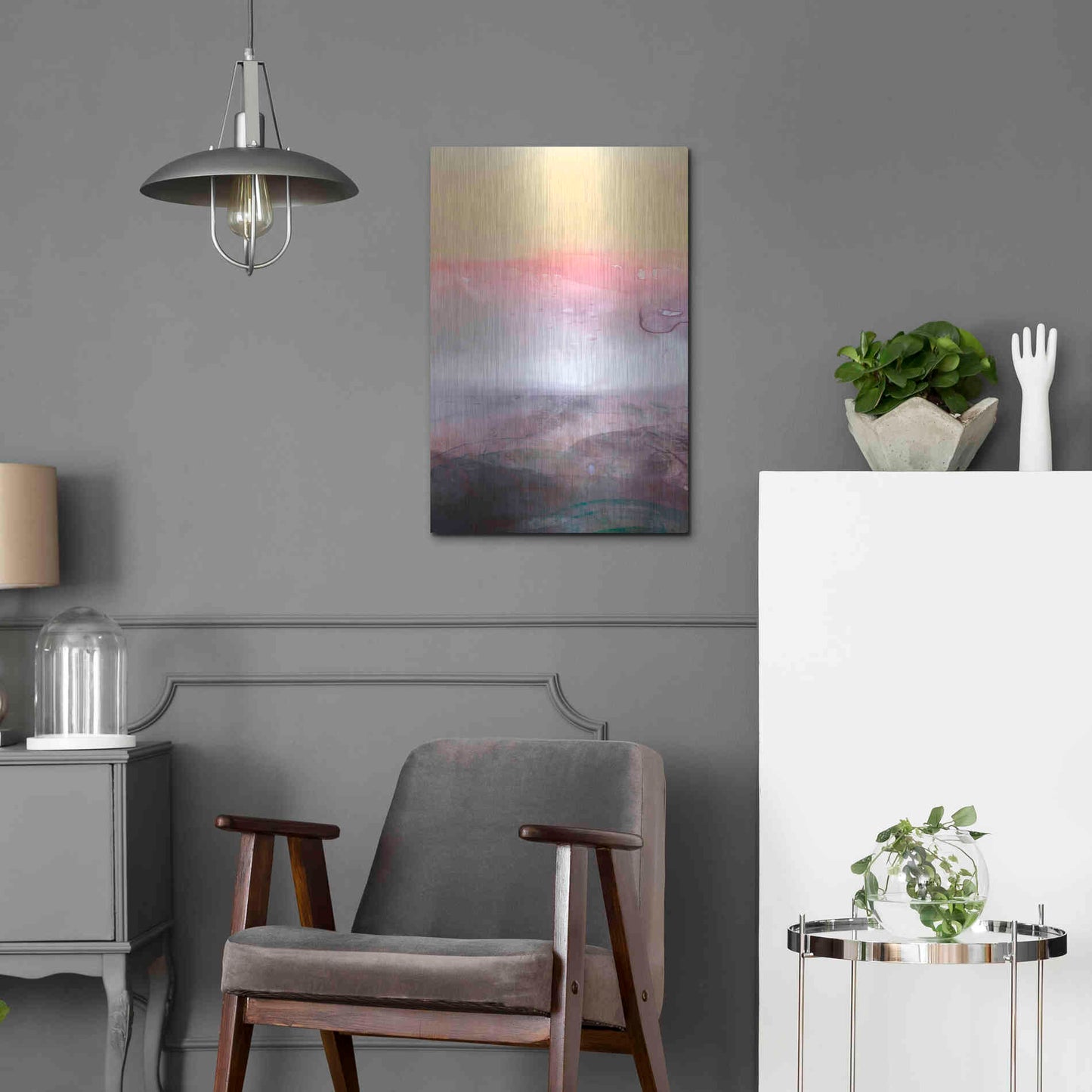 Luxe Metal Art 'Amethyst Vista I' by Victoria Borges Metal Wall Art,16x24