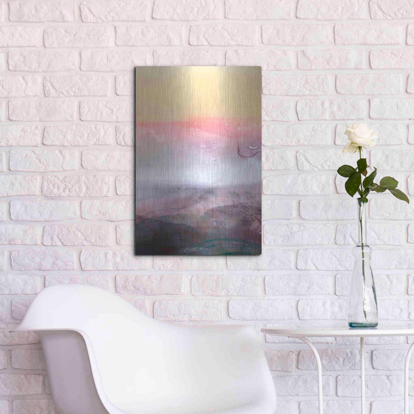 Luxe Metal Art 'Amethyst Vista I' by Victoria Borges Metal Wall Art,16x24