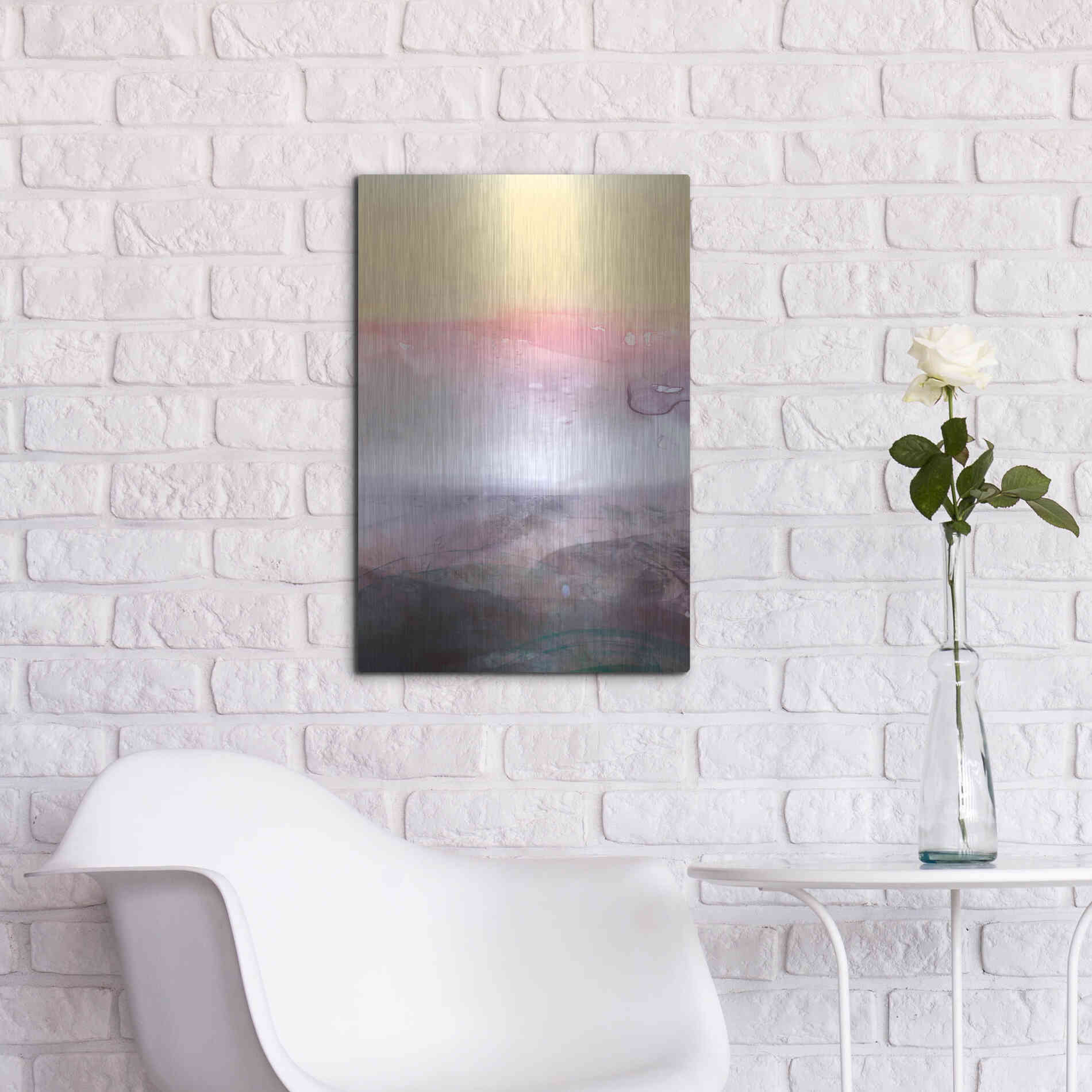 Luxe Metal Art 'Amethyst Vista I' by Victoria Borges Metal Wall Art,16x24