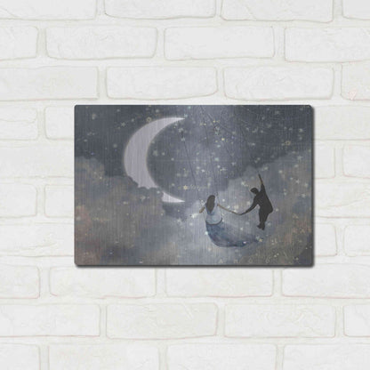 Luxe Metal Art 'Celestial Love I' by Victoria Borges Metal Wall Art,16x12