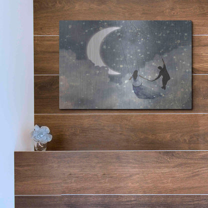 Luxe Metal Art 'Celestial Love I' by Victoria Borges Metal Wall Art,16x12