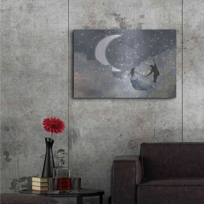 Luxe Metal Art 'Celestial Love I' by Victoria Borges Metal Wall Art,36x24