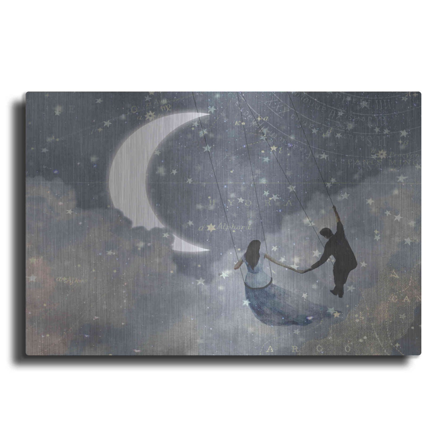 Luxe Metal Art 'Celestial Love I' by Victoria Borges Metal Wall Art