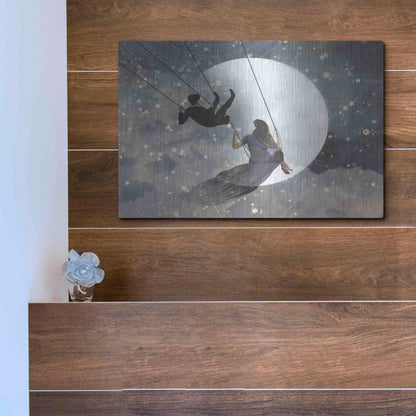 Luxe Metal Art 'Celestial Love II' by Victoria Borges Metal Wall Art,16x12