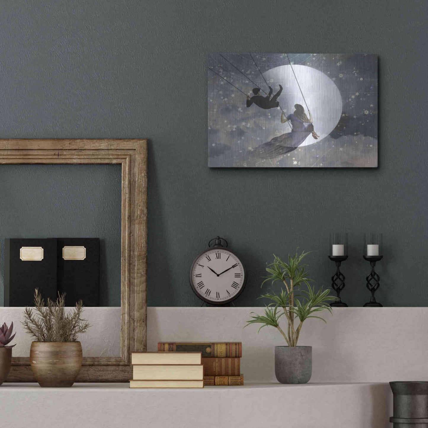 Luxe Metal Art 'Celestial Love II' by Victoria Borges Metal Wall Art,16x12