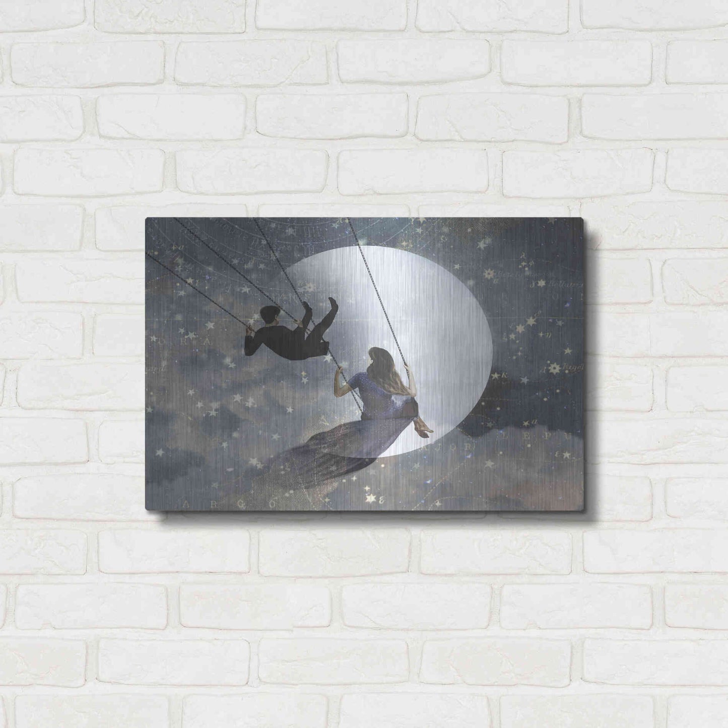 Luxe Metal Art 'Celestial Love II' by Victoria Borges Metal Wall Art,24x16