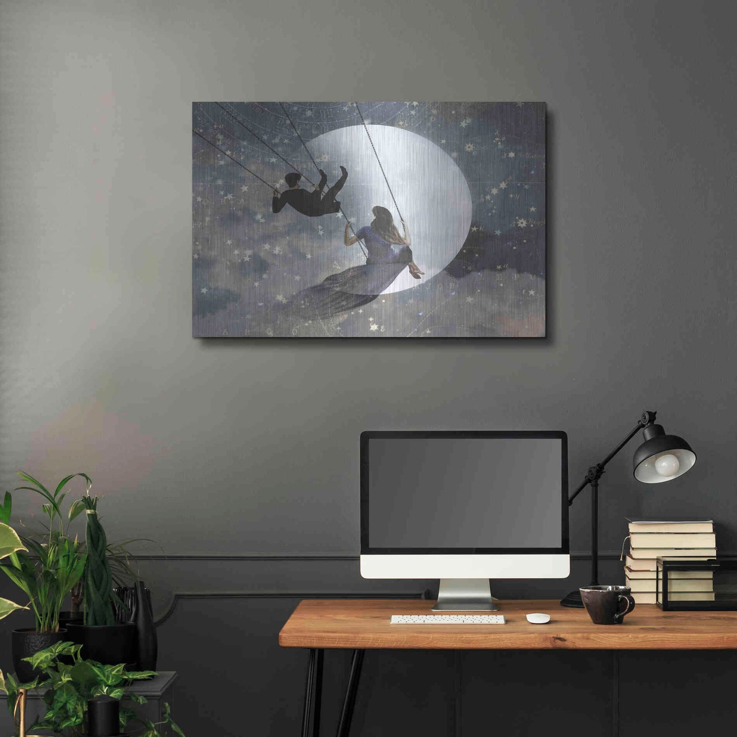 Luxe Metal Art 'Celestial Love II' by Victoria Borges Metal Wall Art,36x24