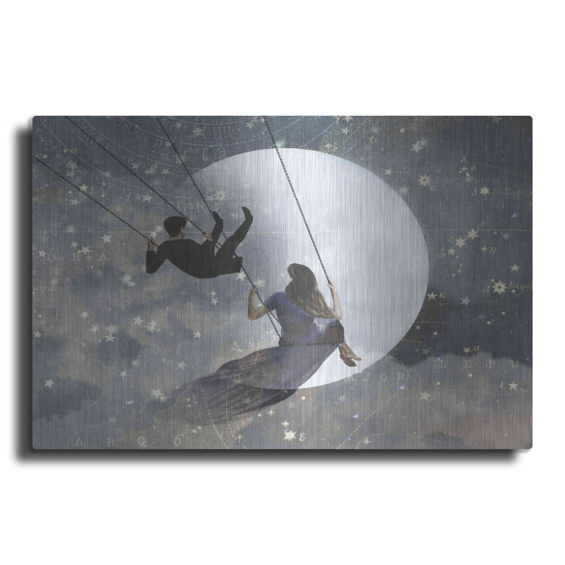 Luxe Metal Art 'Celestial Love II' by Victoria Borges Metal Wall Art
