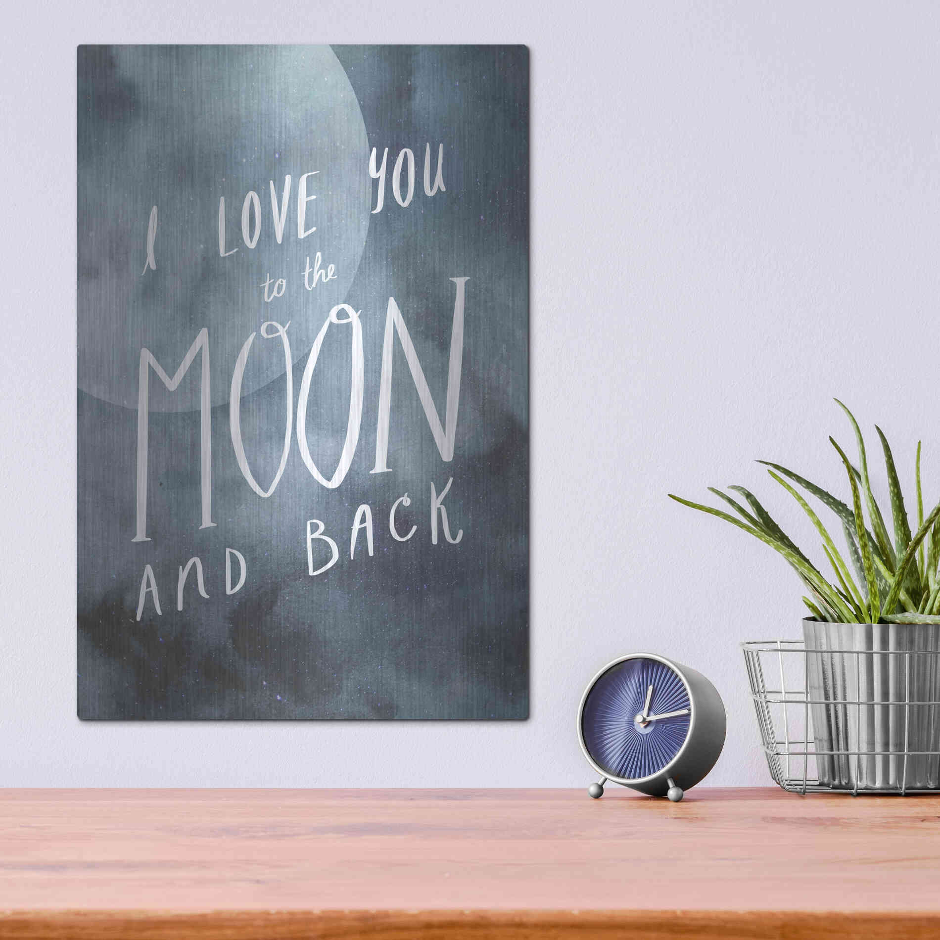 Luxe Metal Art 'Celestial Love III' by Victoria Borges Metal Wall Art,12x16