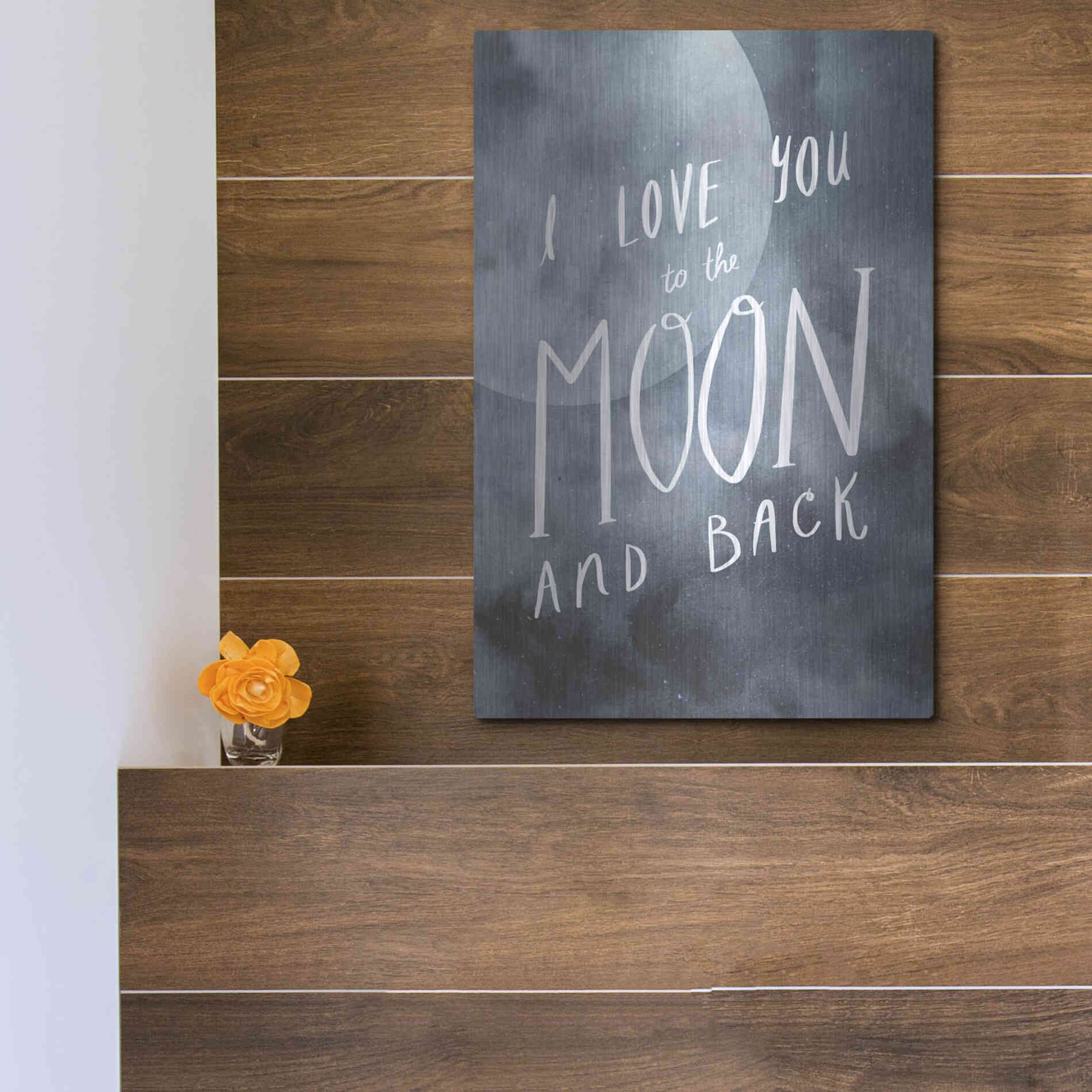 Luxe Metal Art 'Celestial Love III' by Victoria Borges Metal Wall Art,12x16