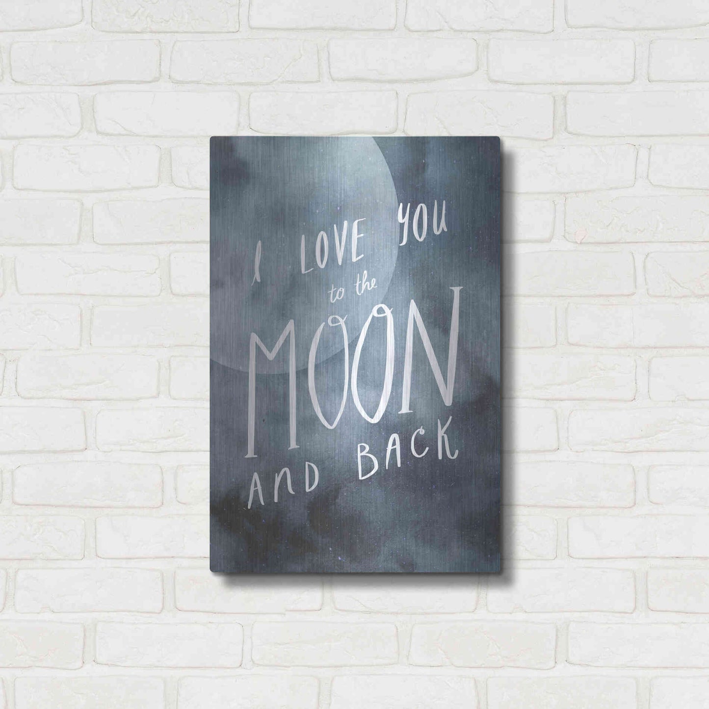 Luxe Metal Art 'Celestial Love III' by Victoria Borges Metal Wall Art,16x24