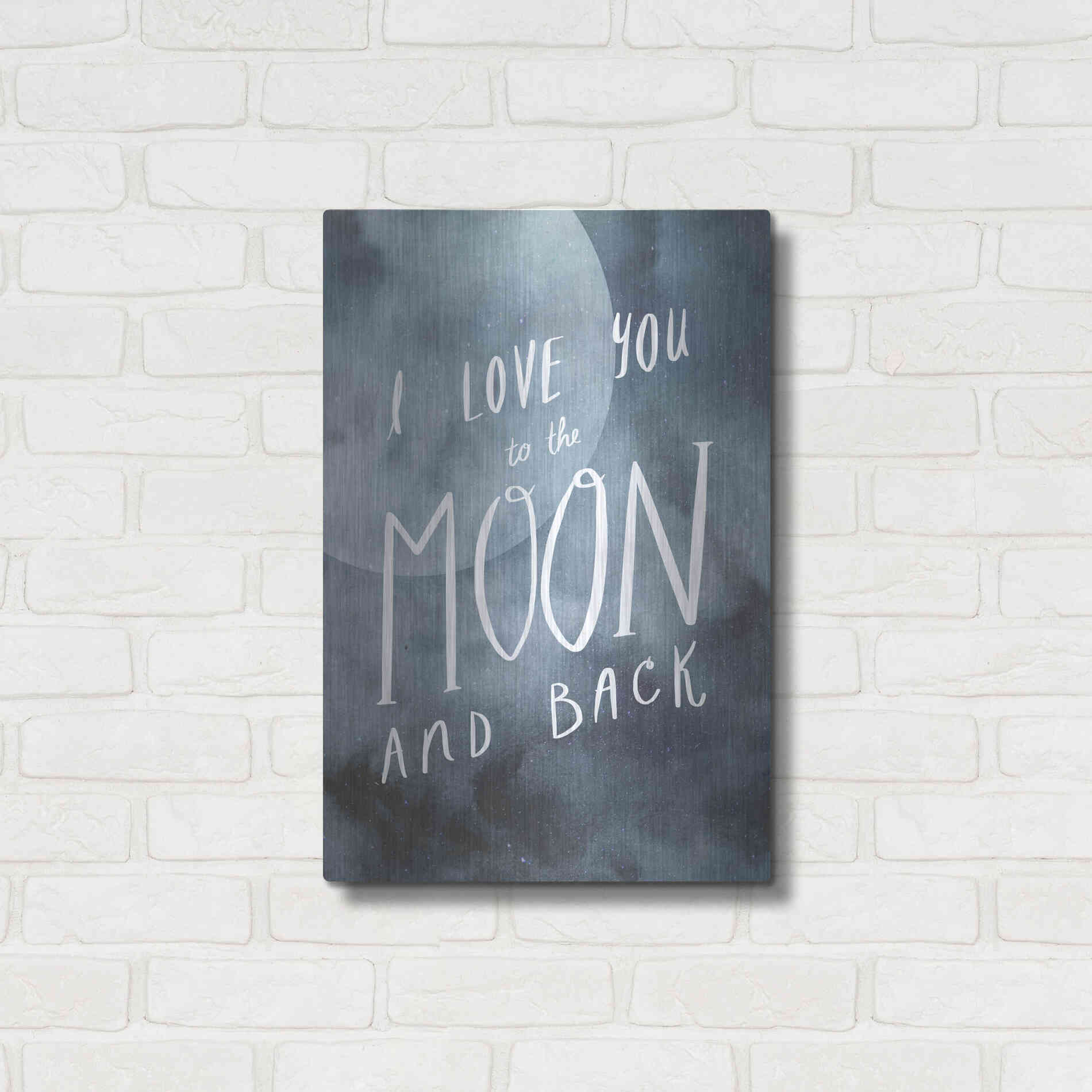 Luxe Metal Art 'Celestial Love III' by Victoria Borges Metal Wall Art,16x24