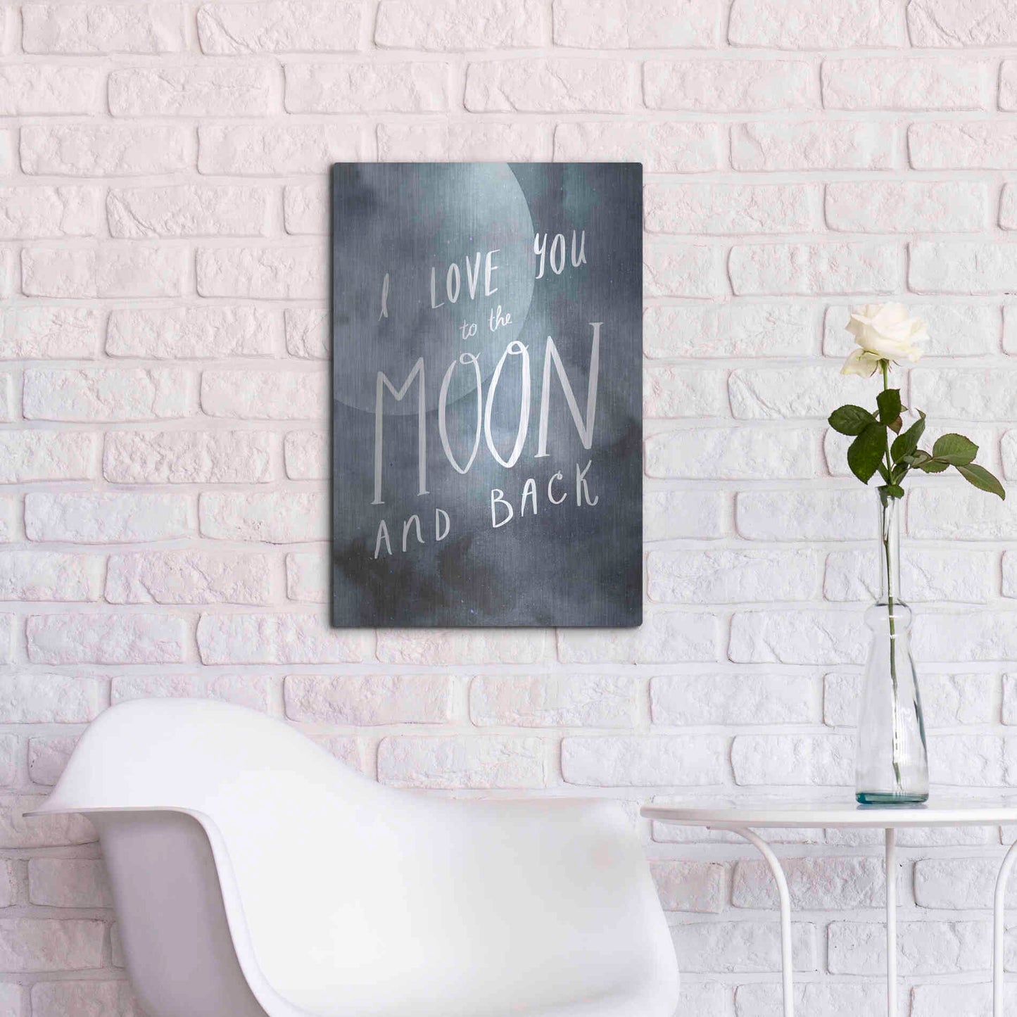 Luxe Metal Art 'Celestial Love III' by Victoria Borges Metal Wall Art,16x24