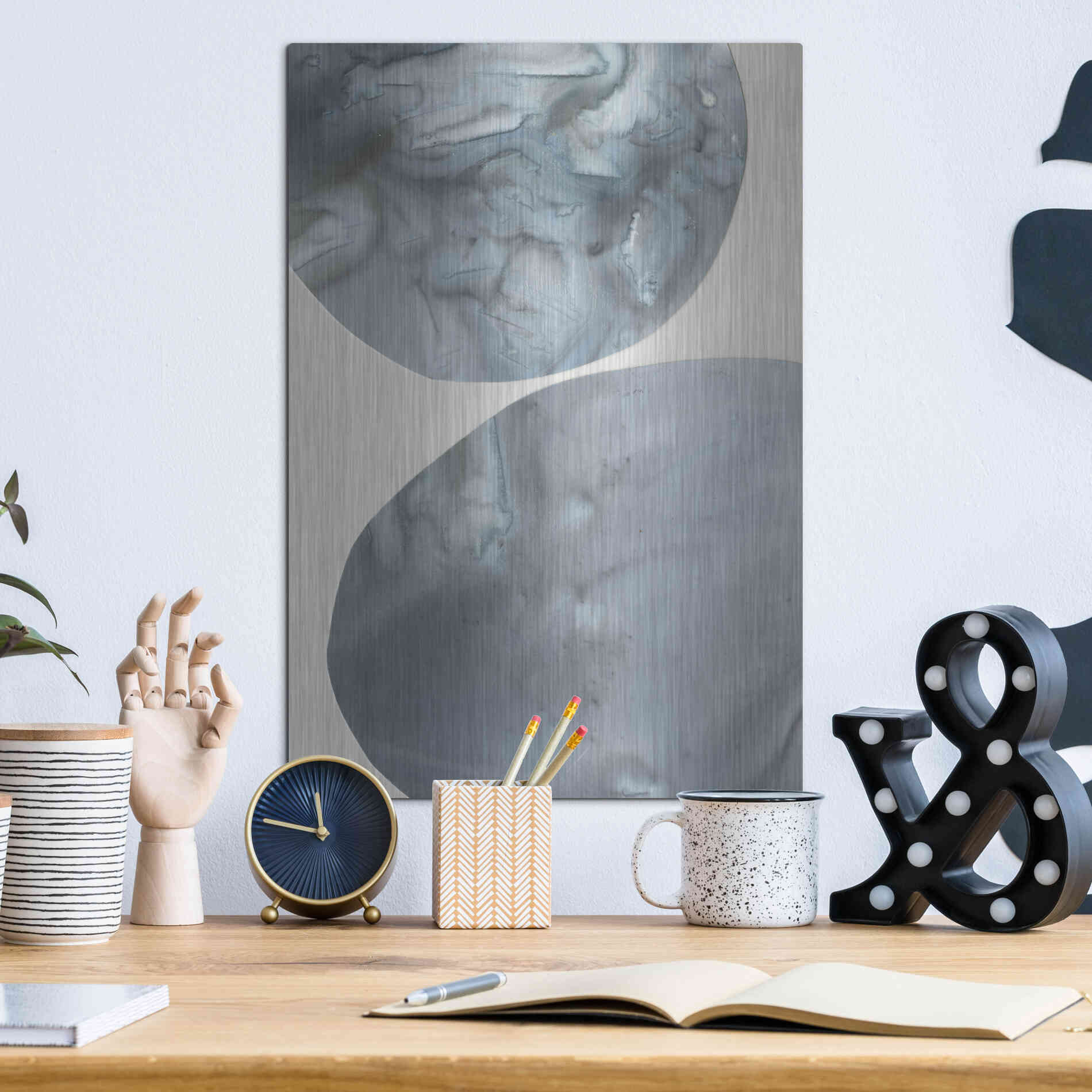 Luxe Metal Art 'Gravitate I' by Victoria Borges Metal Wall Art,12x16