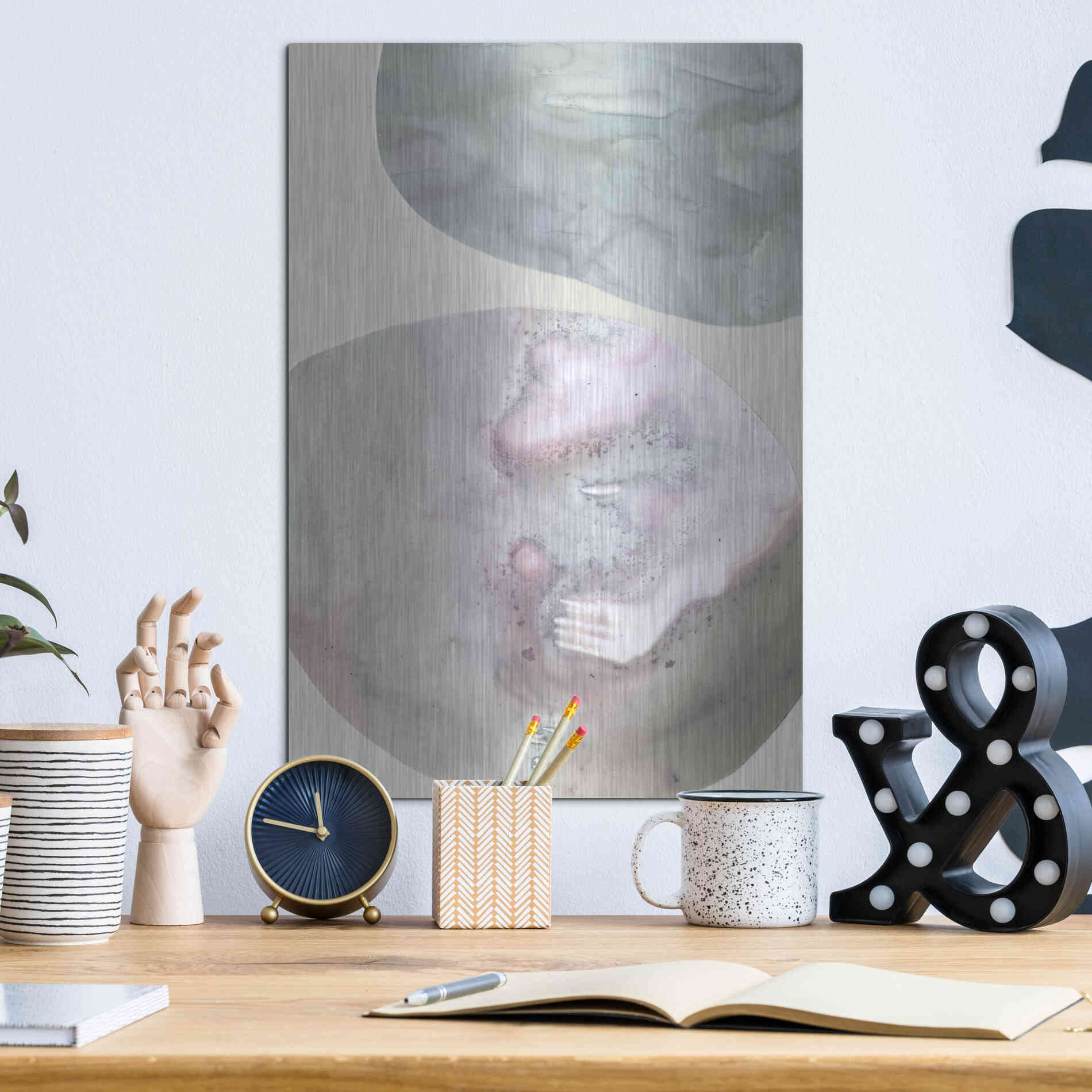 Luxe Metal Art 'Gravitate III' by Victoria Borges Metal Wall Art,12x16