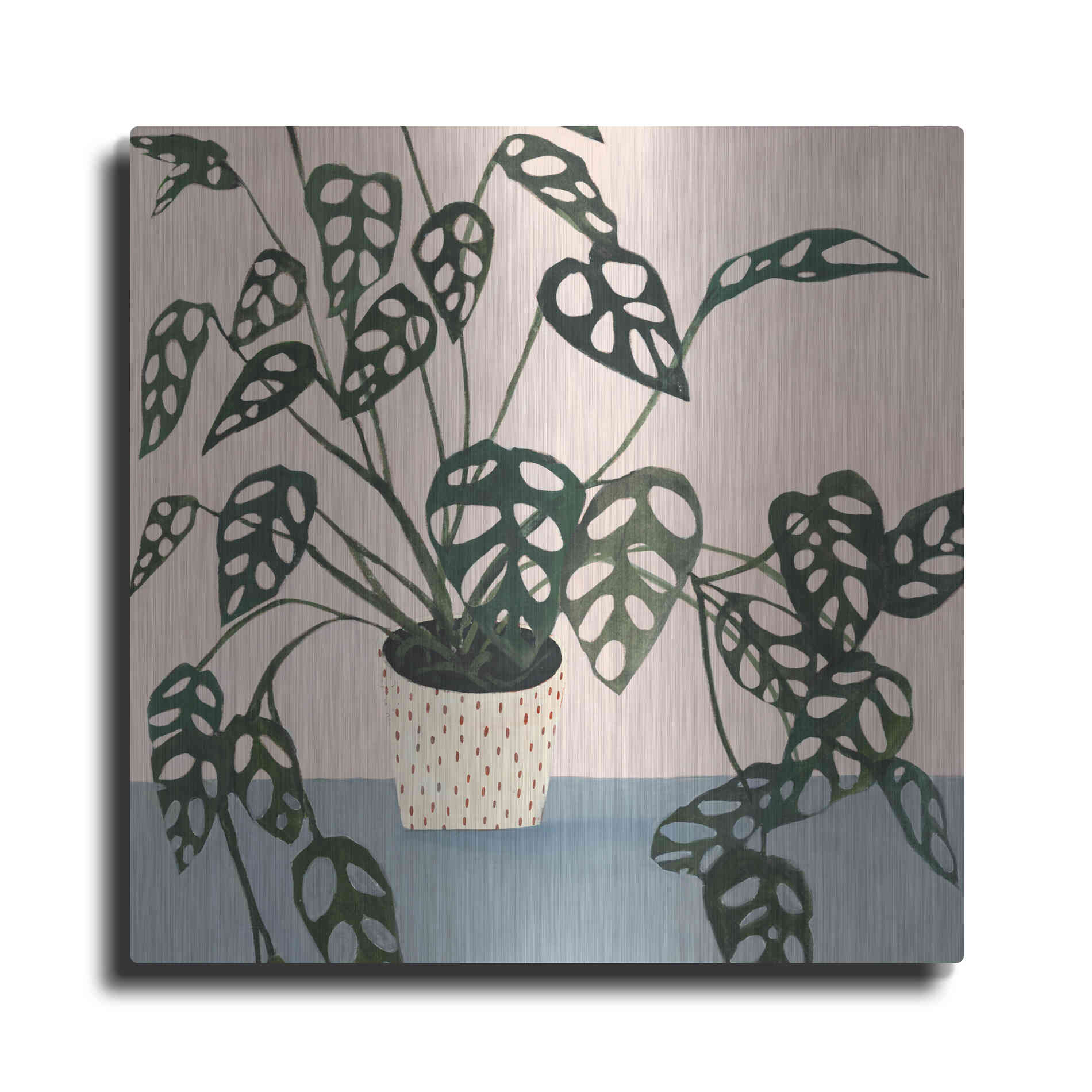 Luxe Metal Art 'Houseplant I' by Victoria Borges Metal Wall Art