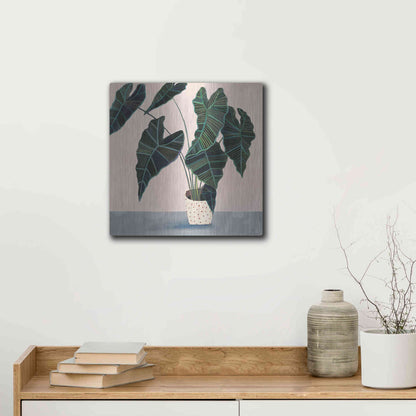 Luxe Metal Art 'Houseplant II' by Victoria Borges Metal Wall Art,12x12