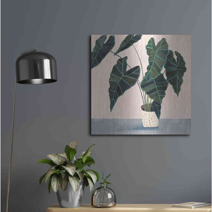 Luxe Metal Art 'Houseplant II' by Victoria Borges Metal Wall Art,24x24